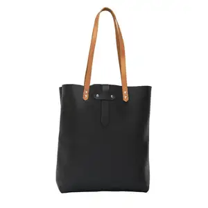 กระเป๋าโท้ทกระเป๋าถือแฟชั่นดีไซน์เนอร์สำหรับผู้หญิงกระเป๋าถือหนังสีดำขนาดใหญ่