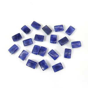 Lote al por mayor 20 piezas piedras preciosas de sodalita exclusivas 6x4mm Octágono cristal azul corazón laboratorio Natural creado collar piedras preciosas sueltas - Product Image 2