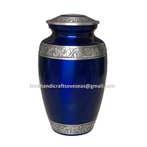 Urnas de cremación clásicas para adultos de aluminio púrpura de alta calidad para cenizas Producto de la mejor calidad suministrado por un fabricante indio - Product Image 3
