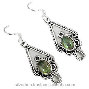 Pendientes de lágrima de Plata de Ley 925 hechos a mano de diseñador, piedras preciosas de labradorita, pendientes de gota finos de excelente calidad, joyería - Product Image 1