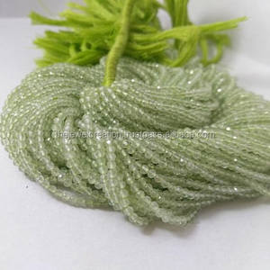 2mm 3mm naturel Micro vert Prehnite perles de pierres précieuses à facettes brin prix d'usine de gros du fabricant en ligne Alibaba 2024 - Product Image 1