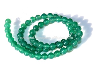 Perles en onyx vert naturel, brin de perles rondes de 6 mm, pierres précieuses pour la fabrication de bijoux DIY - Product Image 5