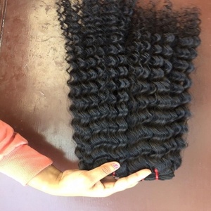 100% Indien Brésilien Naturel Cheveux Humains Cuticule Aligné Vierge Bouclés Remy Cheveux Livraison Gratuite En Gros-Afro Wave Style - Product Image 5