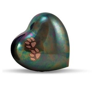 Patte de cœur divinatrice avec support pour célébrations, urnie pour animaux domestiques, socle en laiton et aluminium - Product Image 2