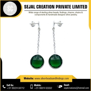 Indian <b>Top</b> Supplier 925 Sterling Silver Gemstone Earrings for <b>Weddings</b> Parties and Gifts - Product Image 6