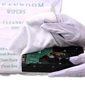 फैक्टरी प्रत्यक्ष आपूर्ति 100 पीसी/बैग 6''x6'' क्लीनरूम 100% माइक्रोफाइबर वाइप्स/वाइपर उच्च गुणवत्ता के साथ सफाई कपड़ा