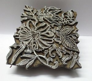 Sello de madera tallado a mano de madera con estampado textil-Tatuajes de Henna decorativos Marca DIOS - Product Image 2