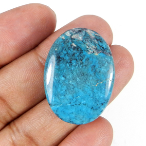 Piedra preciosa Natural de 32x23mm, cabujones ovalados de turquesas tibetanas, al por mayor de la India - Product Image 3