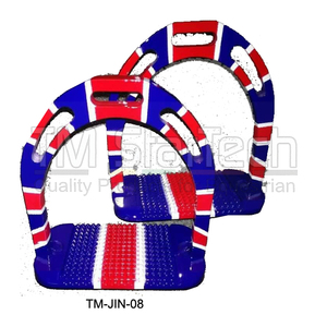 Étriers équestres occidentaux en aluminium avec logo personnalisé Produits pour chevaux confortables - Product Image 1