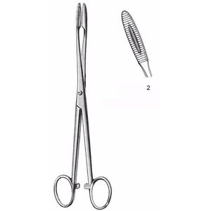 Maier Gross Pince à pansement utérin 18cm 20cm Droite et courbée en acier inoxydable allemand Mahersi - Product Image 1