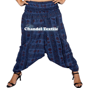 Unisex Harem Om pantalón holgado Gypsy Hippie Yoga pantalones Boho indio mujeres monos al por mayor algodón para primavera Afghani - Product Image 3