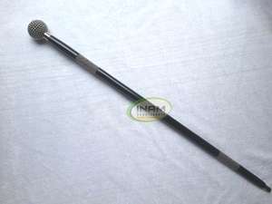 Bâton de marche en bois pliable avec poignée en métal pour les activités de plein air comme la randonnée Poignée de bouton de canne de marche durable - Product Image 2