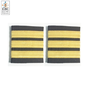 Épaulettes de pilote à enfiler, avec insignes de grade (1/2/3/4 barres) en or ou en argent, pour épaulettes de capitaine, sangle d'uniforme, patch ou badge - Product Image 2