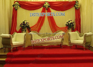 Muebles de Diseño para Bodas, Escenario para Recepción de Bodas Musulmanas, Conjunto de Sofás Sencillos para Bodas, Sillas Vidhi, Nuevo Diseño de Madera para Bodas - Product Image 4