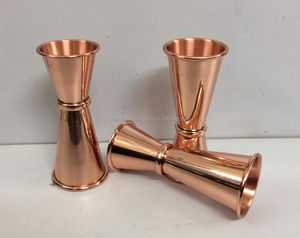 Solid Copper Double Sided Japanese Jigger-Reusable Luxury <b>Bar</b> <b>Tool</b> with 1 oz & 2 oz Capacity - Product Image 1