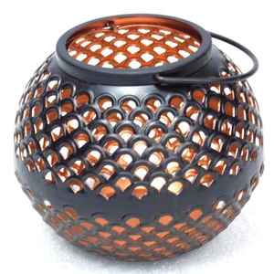 Nouvelle lanterne ronde en filigrane d'or Décorations de Noël élégantes - Product Image 4