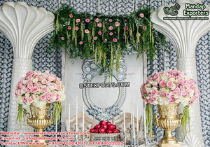 ฉากหลังแต่งงานพราวทองเหรียญไลออนมาเลย์ตกแต่งเวทีงานแต่งงานกรอบ/แผงฉากฉากฉากงานแต่งงานของฟิเจียอินเดียสหรัฐอเมริกา - Product Image 6