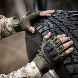 Guantes tácticos de alta calidad para exteriores, manoplas resistentes con pantalla táctil, Color verde, con logotipo personalizado, venta al por mayor - Product Image 5