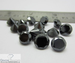 Moissanite noire jais ronde de 1 carat à 10 carats pour la fabrication de bijoux Moissanite fantaisie directement du fabricant - Product Image 1