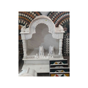 Temple en marbre blanc unique fait à la main - Product Image 1