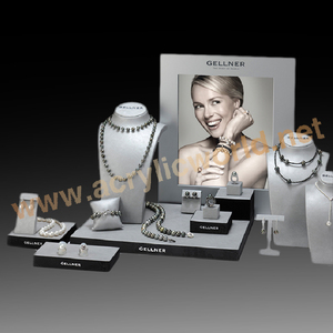 Présentoir de bijoux en acrylique, lot de 1 pièces, collier et Bracelet à 3 côtés et 1 face - Product Image 2