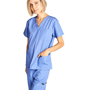 Uniformes d'infirmière en Spandex de nouveau Style d'été de haute qualité Costumes de gommage confortables à col en V conçus en soie pour les gommages hospitaliers - Product Image 4