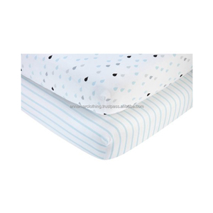 OEM Supply Custom Printed Cotton <b>Material</b> Fitted Crib <b>Sheet</b> Supplier India - Product Image 1