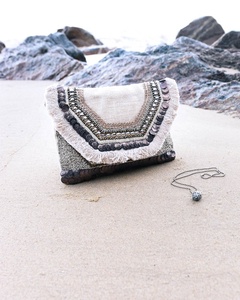 Bolso bandolera de diseñador para mujer de estilo bohemio indio, bolso de hombro con cuentas y tachuelas hecho a mano, cremallera para fiesta de compras nocturna - Product Image 2
