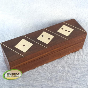 Boîte en bois de sheesham de qualité supérieure, design exclusif avec dés / Taille 5x1,5 pouces - Product Image 1