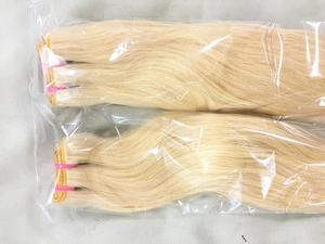 Venta al por mayor color de pelo recto pelo brasileño 613 cabello rubio ruso - Product Image 6