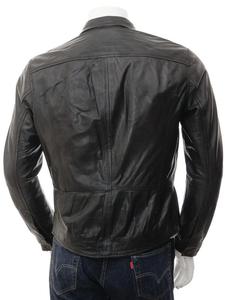 Hommes En Cuir Noir Veste Chemise/Manches Longues Chemise En Cuir Hommes/Offre Spéciale Chemise en cuir - Product Image 2