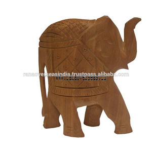 Tronc en bronze en bois vers le haut de la sculpture d'éléphant avec la conception artisanale pour l'école de bureau et la maison - Product Image 2