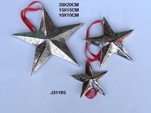 Venta caliente adornos para árboles de Navidad hechos en latón con acabado de níquel decoraciones para árboles de Navidad de Metal X decoración de árbol de Mas - Product Image 5