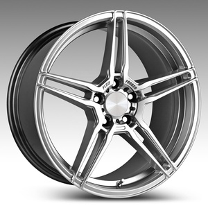 Jantes en alliage à cinq branches - Noir entièrement poli S-Brand 40mm 30mm 100mm pour SUV/Voitures particulières - Product Image 6