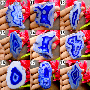 Dhorgems - Ágata en Rodajas 100% Natural, Multicolor, Piedra Preciosa Suelta de Rajastán para la Fabricación de Joyas, Venta al por Mayor - Product Image 3