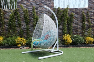 Moderno al aire libre Patio jardín mimbre columpio PE ratán hamaca para sala de estar o Hotel tela muebles conjunto - Product Image 3