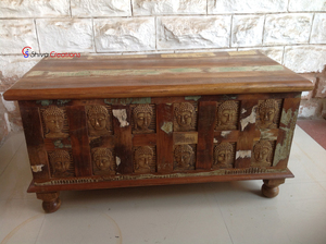 Trong nhà mộc mạc Retro thân cây gỗ ngực chăn hộp khai hoang lưu trữ cho bộ đồ giường - Product Image 2