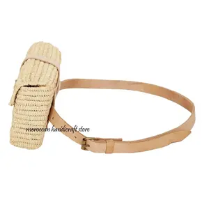 Fanny Pack Raffia,กระเป๋าคาดเอวแฮนด์เมดแพ็ค Fanny โมร็อกโก