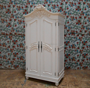 <b>White</b> Bedroom Furniture of French Rococo Furniture <b>Wardrobe</b> - Product Image 2