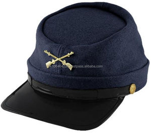 New American Reproduction 100% Wool Visor High Quality Confederate Standard Adults Reproduction Kepis <b>Hats</b> - Product Image 5