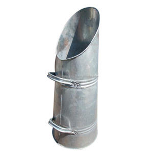 Seau à charbon en métal avec manche en argent, seau décoratif noir - Product Image 4