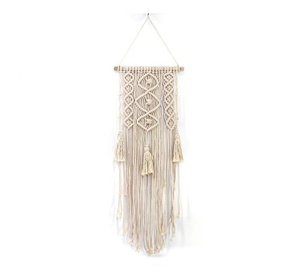 Bajo MOQ indio más fino hecho a mano 100% algodón macramé colgante de pared Boho macramé colgante de pared fabricante al por mayor - Product Image 1