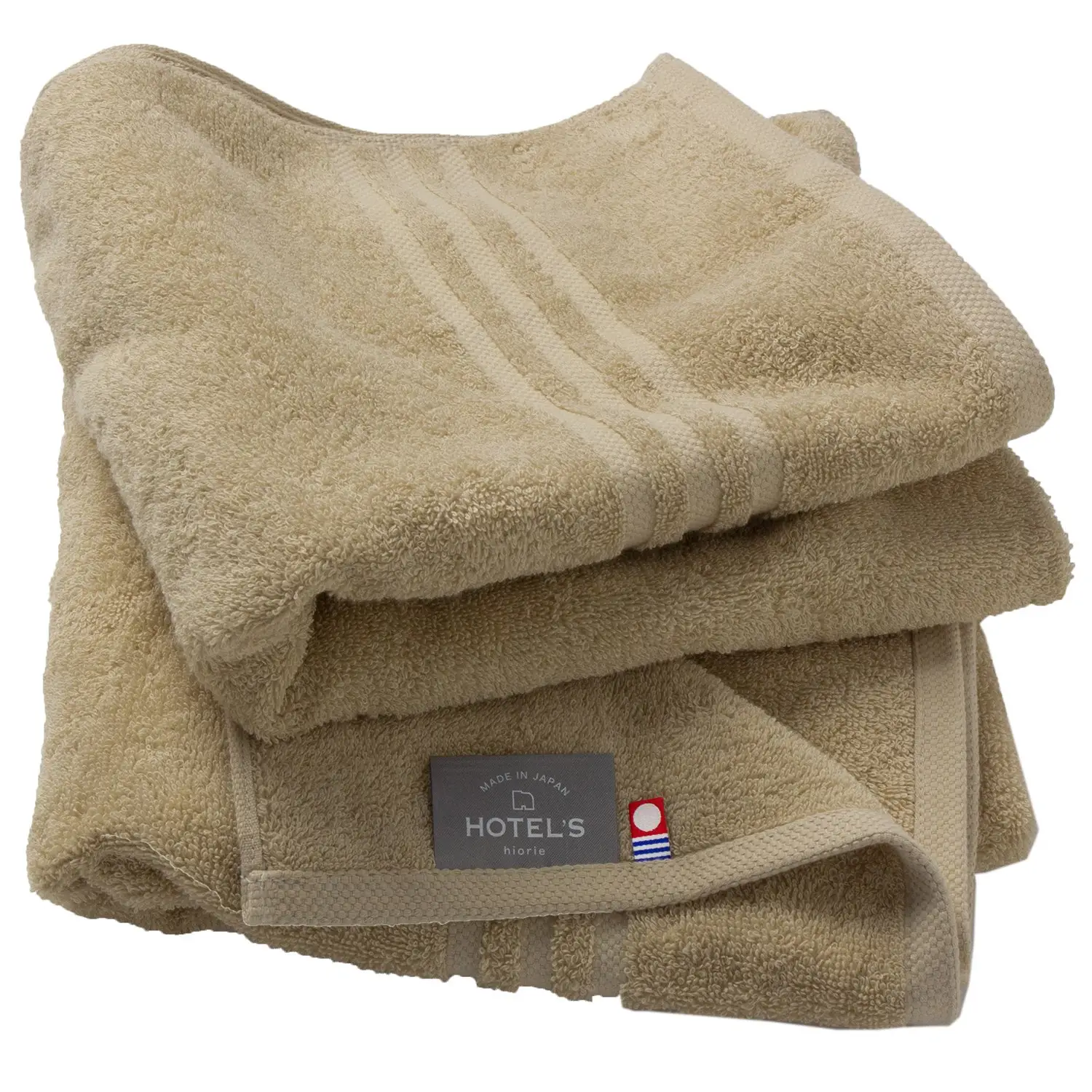 [Wholesale Products] HIORIE Imabari towel Cotton 100% HOTEL'S Small Bath Towel 45*100cm 400GSM Soft Low MOQ Luxury Design Beige