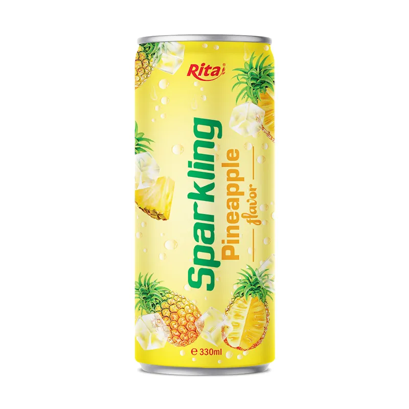 330ml di acqua frizzante sapore di ananas consegna rapida OEM/ ODM rinfrescare Cola campione gratuito buon prezzo bevanda analcolica