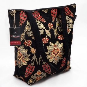 Sac de plage noir pour femme, modèle tulipe, tendance, original - Product Image 1