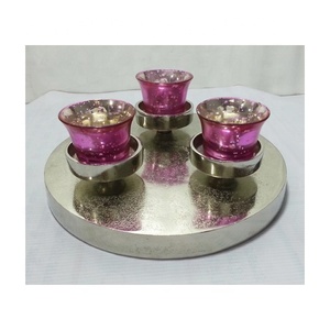Bougeoir à votif en verre transparent, décoratif de maison, en métal, meilleur vente - Product Image 6