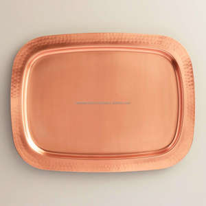 สินค้าทองแดงทำมือรอบ Thali ทองแดงสำหรับความต้องการและขายดี - Product Image 4