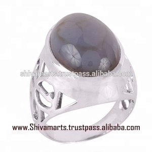Último diseño simple 925 plata esterlina labradorita piedra preciosa eternidad Vermeil Anillo Compromiso regalo de boda - Product Image 2