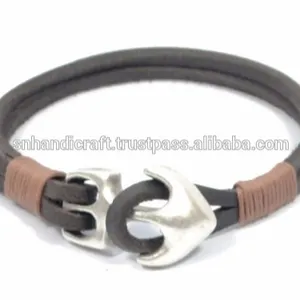 Anchor <b>Leather</b> <b>Bracelets</b> Couples <b>Leather</b> <b>Bracelet</b> Anchor Nautical Rope <b>Bracelet</b> - Product Image 1