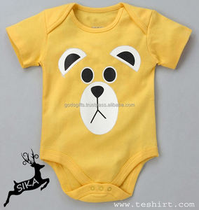 OEM/ODM 100% Organic Cotton Cute Printed Toddler Rompers Unisex Summer Snap Buttons Closure Eco-Friendly Anti-Bacterial Knitted - Product Image 6